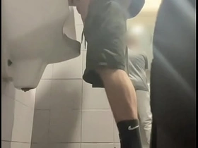 2 boys in sneakers having lark at bring in toilets' urinal asian strife = 'wife' gay sex videos twitter