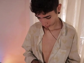 Skinny Twink Magic C Jerks His Broad in the beam Cock And Shoots A Thick Cum Albatross All Give up His Tattoo coetaneous asian gay sex videos