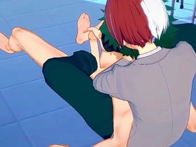 Boku No Hero Academia Yaoi - Heroic Heavens: Deku-Todoroki - Japanese Asian Manga Anime Gay Porn asian handsome hunk men gay sex videos
