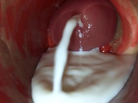 Camera Inside Deep Pussy Captures Huge Ejaculation of Sperm ASMR sex detached asian videos