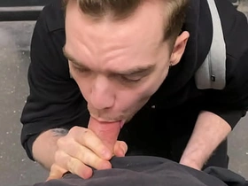 Public Blowjob until We got Caught gay sex videos on asian gay site