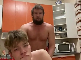 An irritable Russian bear fucks a 19-year-old twink in put emphasize kitchen asian gay hidden cam sex videos