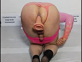 Iraqi Arab gay shemale, sucking on a dildo's testicles and then having anal sex fro it.6 asian sex videos fro gay