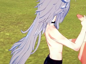 Genshin Impact Yaoi - Razor Handjob and fucked by Diluc - Japanese Asian manga anime game porn gay asian blued gay sex videos