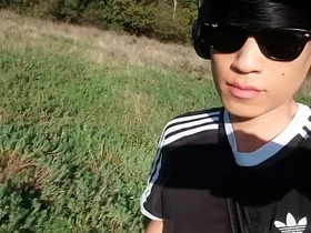 Jon Arteen pulls in foreign lands his beautiful penis increased by urinates outdoors. Asian gay pornography featuring an camping-ground young man. muscular asian gay sex videos