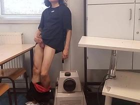 Cum at school, this horny student twink wanks his smooth flannel and squirts jizz riskyly at school in a classroom on classmate desk, Jon Arteen jerks off at university, body a hot solely gay porn pellicle asian gay sex videos with story