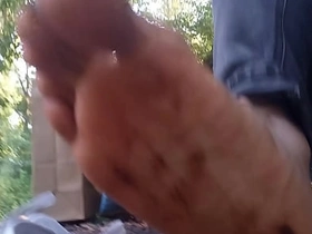 Dirty soles with chocolate and ketchup in each Nike Air Force 1 sneakers, then walk in the park and the streets asian gay sex videos latest 2022