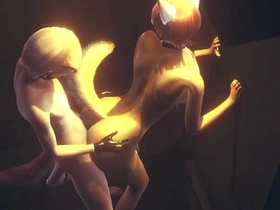 Furry Yaoi - Fox gives boy a handjob then fucks him against the wall in an alley - Anime Manga Asian Japanese Game Porn Gay asian teen gay sex videos